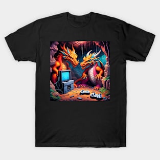 Retro video game dragons T-Shirt